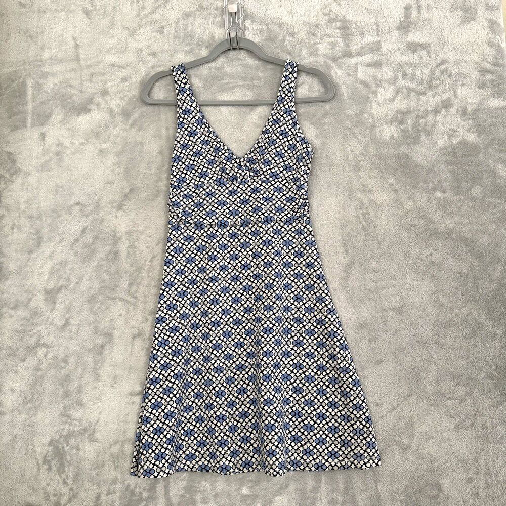 Patagonia Margot Dress Womens S Blue Geo Print Organic Cotton